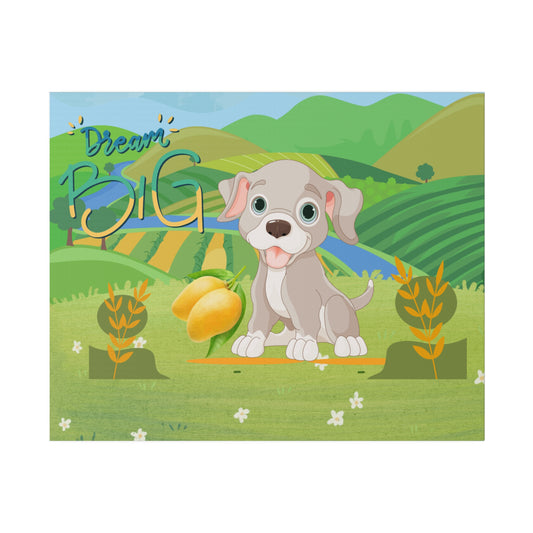 Sandy Cove's Delicious Mangoes Dream Big Puppy Matte Canvas, Stretched, 0.75"