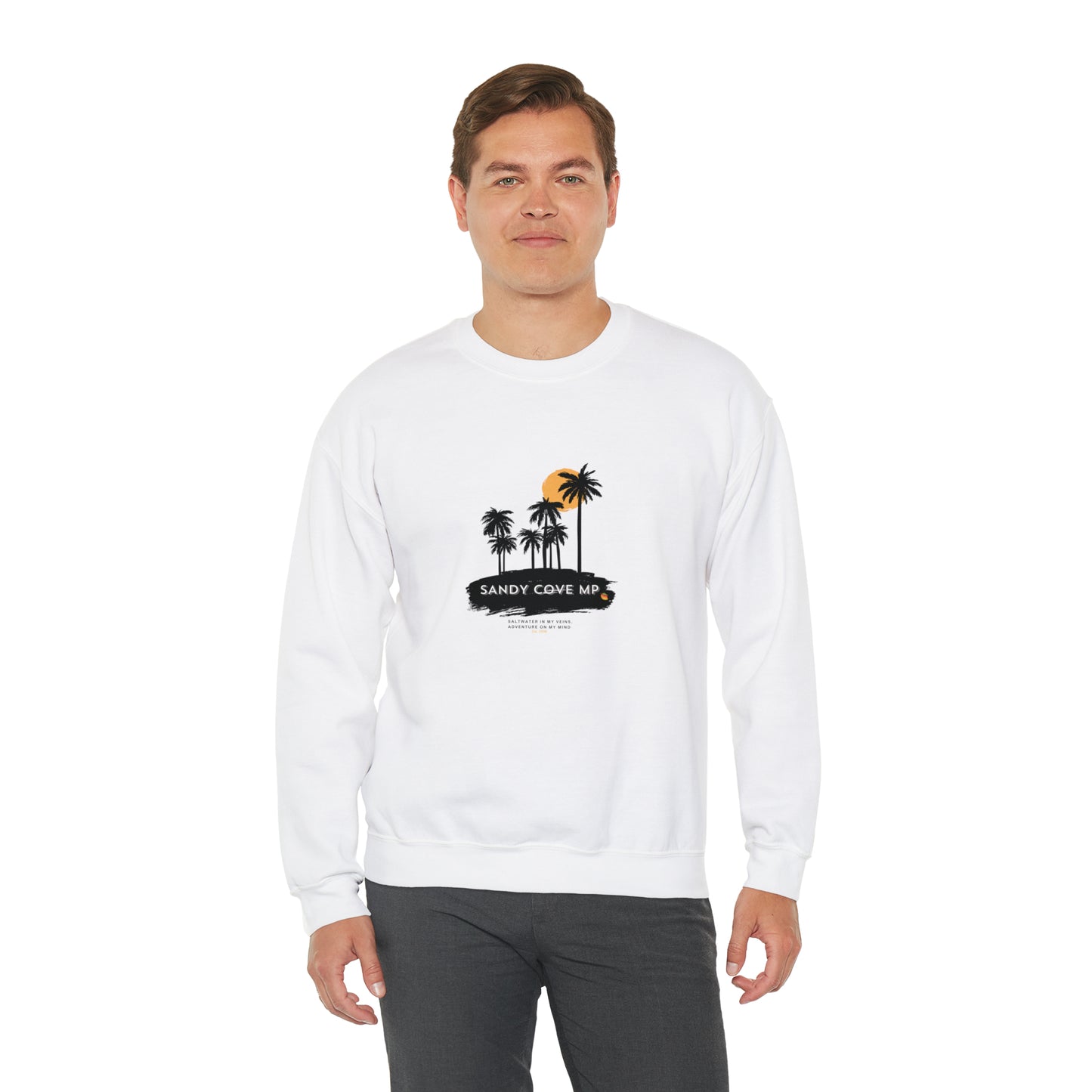 Sandy Cove MP saltwater in my veins Men's Heavy Blend™ Crewneck Sweatshirt