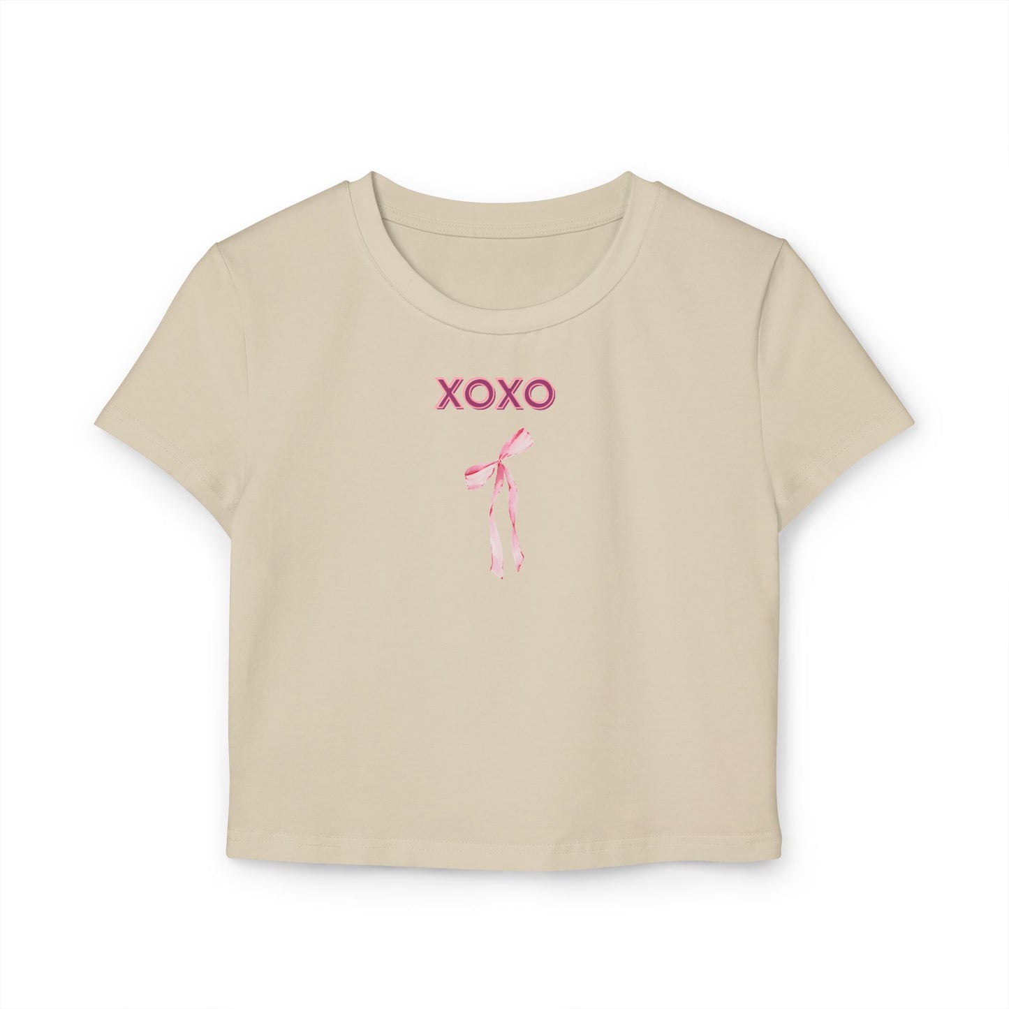 XOXO Bow Women's Baby Tee