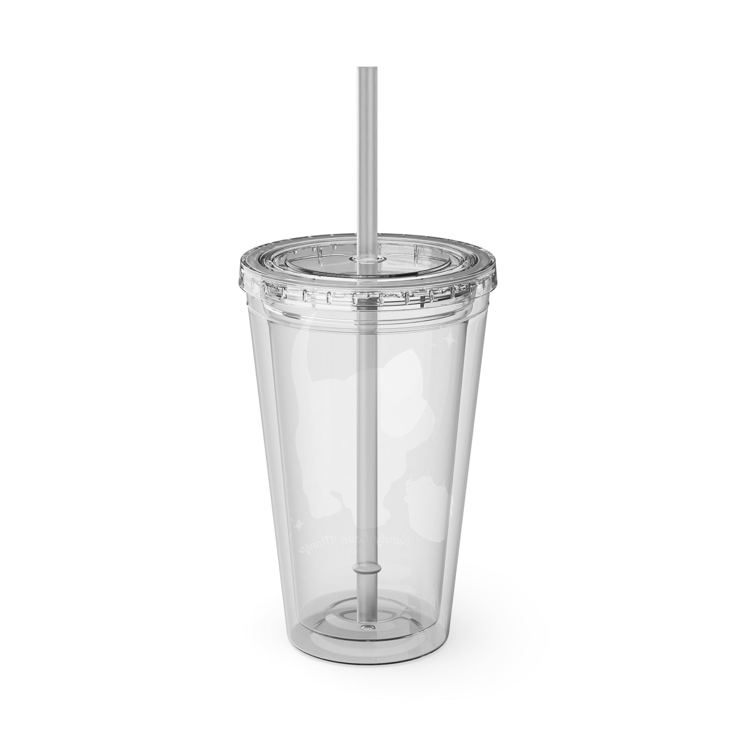 Sandy Cove's Delicious Mangoes Kitten Sunsplash Tumbler with Straw, 16oz (Printed in USA)