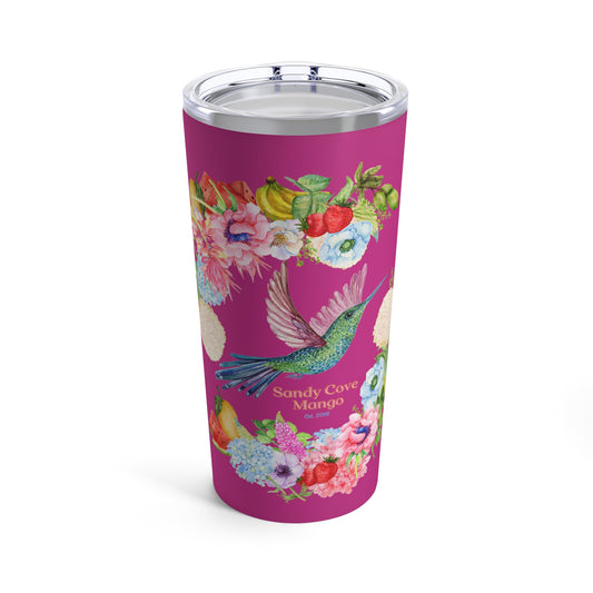 Sandy Cove Mango Birds and Blossoms Tumbler 20oz (Printed in USA)