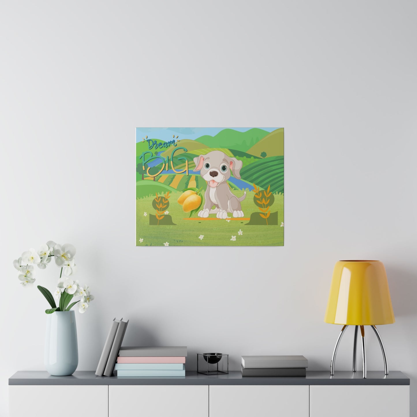 Sandy Cove's Delicious Mangoes Dream Big Puppy Matte Canvas, Stretched, 0.75"