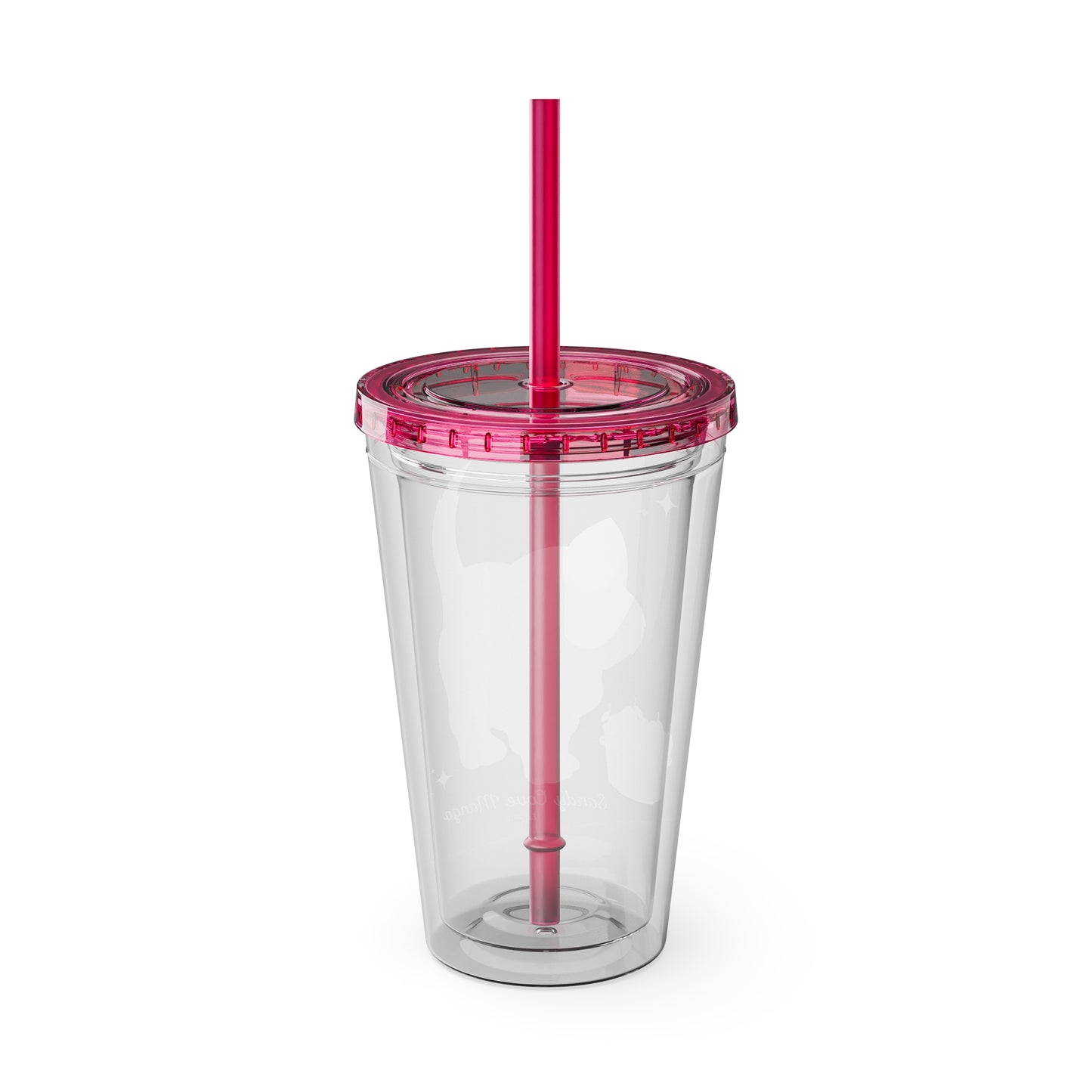 Sandy Cove's Delicious Mangoes Kitten Sunsplash Tumbler with Straw, 16oz (Printed in USA)