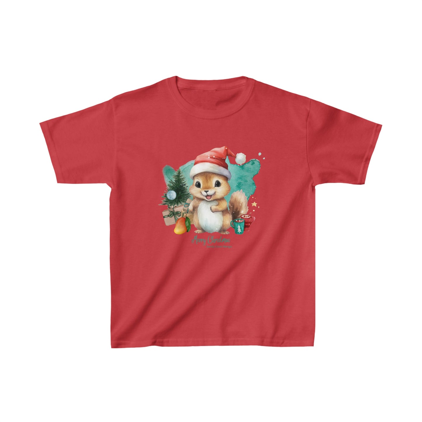 Sandy Cove Mango Christmas Squirrel Kids Cotton™ Tee