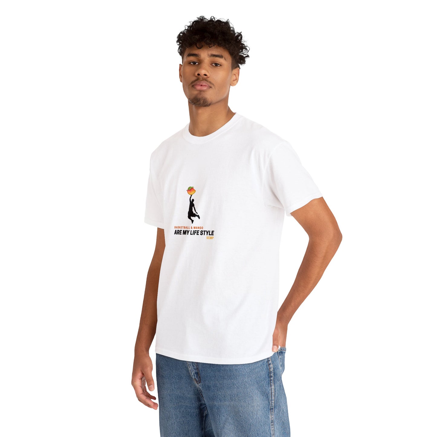 SCMP Basketball and Mango are my lifestyle Men's Cotton Tee