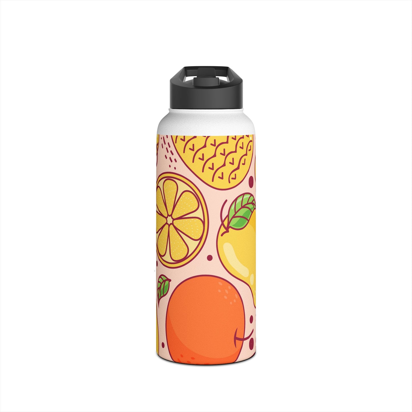 Sandy Cove Mango Tropical Fruit Stainless Steel Water Bottle, Standard Lid