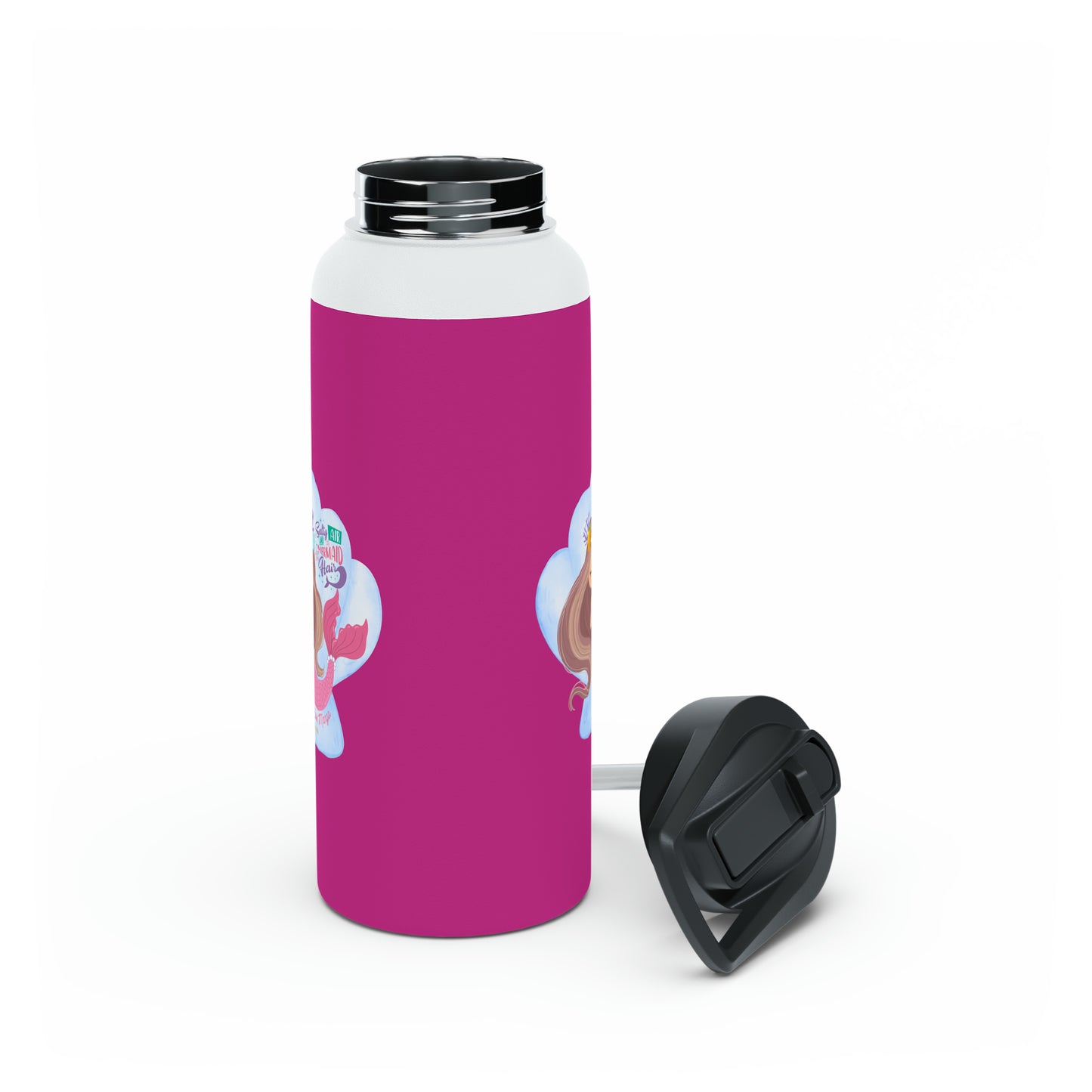 Sandy Cove Mango Salty Air Mermaid Stainless Steel Water Bottle, Standard Lid