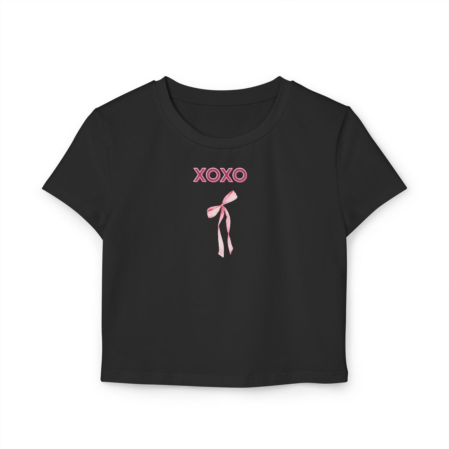 XOXO Bow Women's Baby Tee