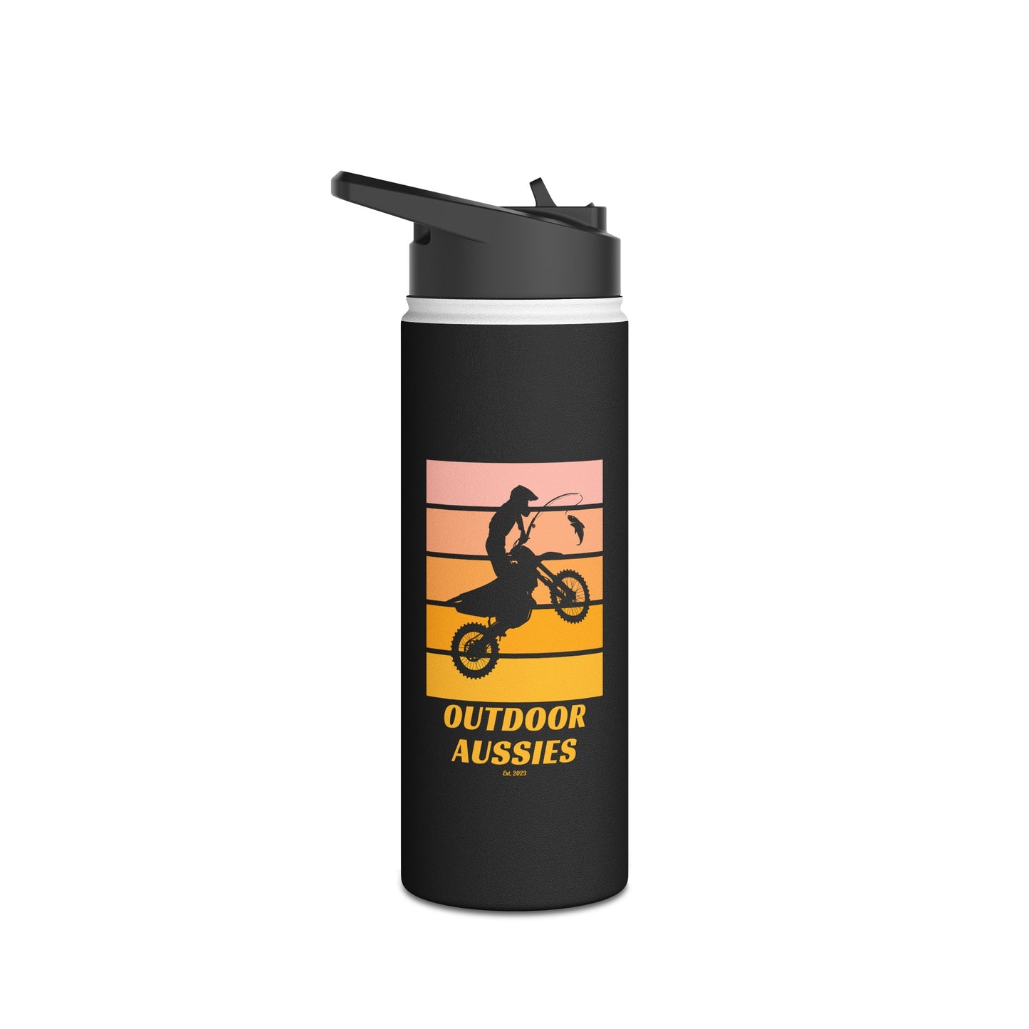 Outdoor Aussies Stainless Steel Water Bottle, Standard Lid