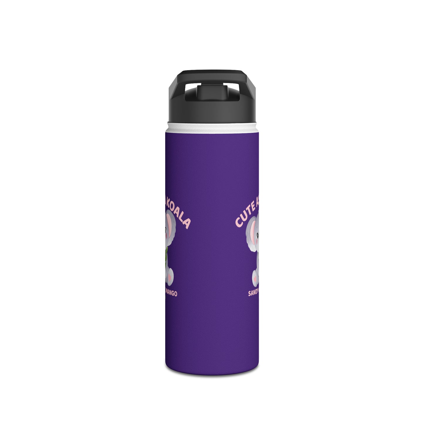 Sandy Cove Mango Cute as a Koala Stainless Steel Water Bottle, Standard Lid