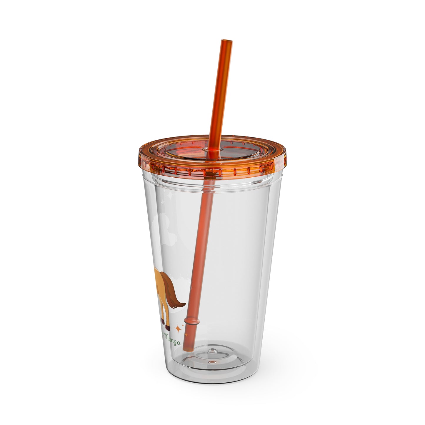 Sandy Cove's Delicious Mangoes Foal Sunsplash Tumbler with Straw, 16oz (Printed in USA)