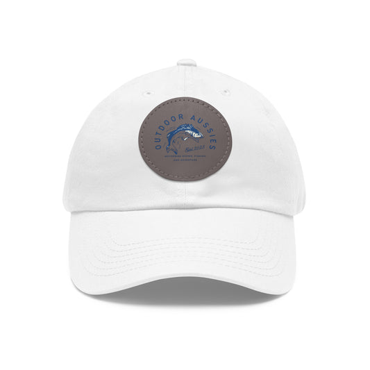 Outdoor Aussies Barra Cap with Leather Patch (Round)