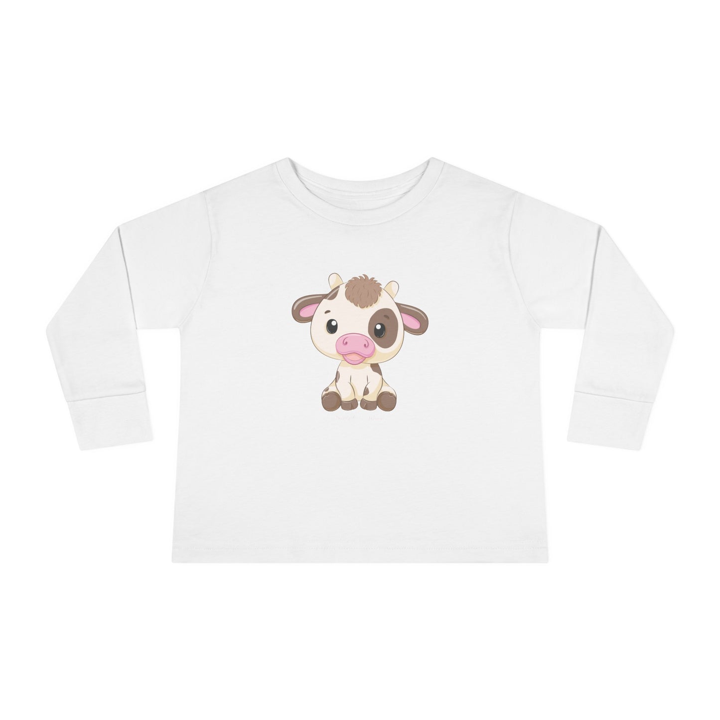 Sandy Cove Mango Cute Cow Toddler Long Sleeve Tee (available in USA only)