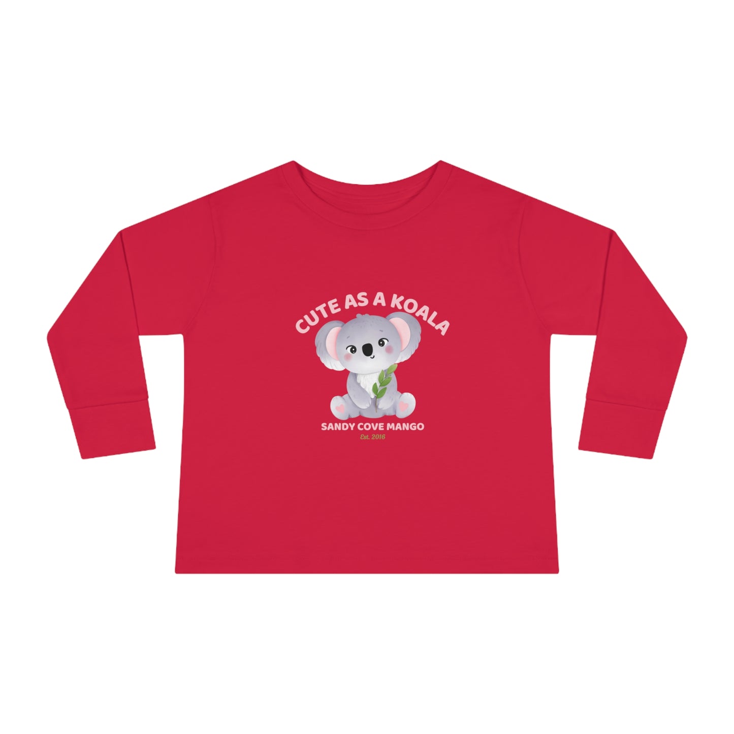 Sandy Cove Mango Cute as a Koala Toddler Long Sleeve Tee