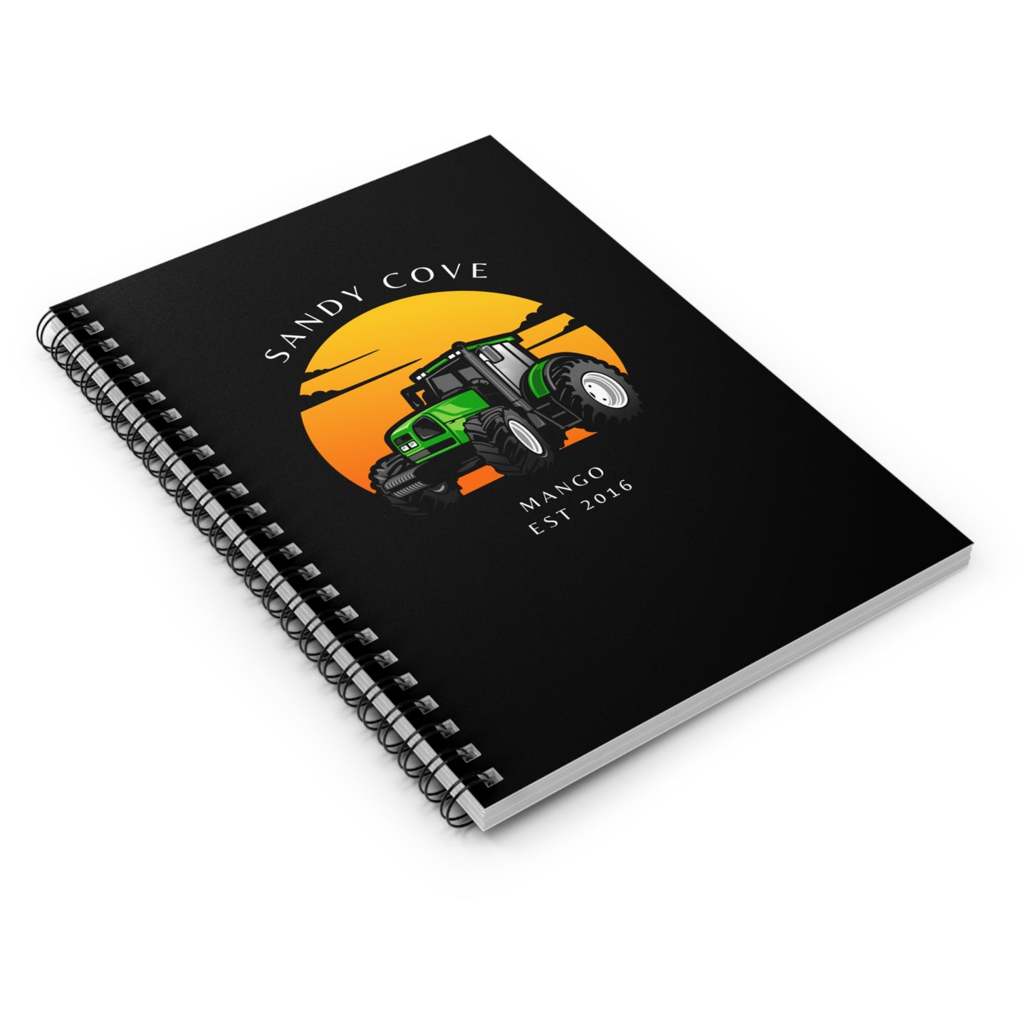 Sandy Cove Mango Tractor Spiral Notebook - Ruled Line (Printed in USA)