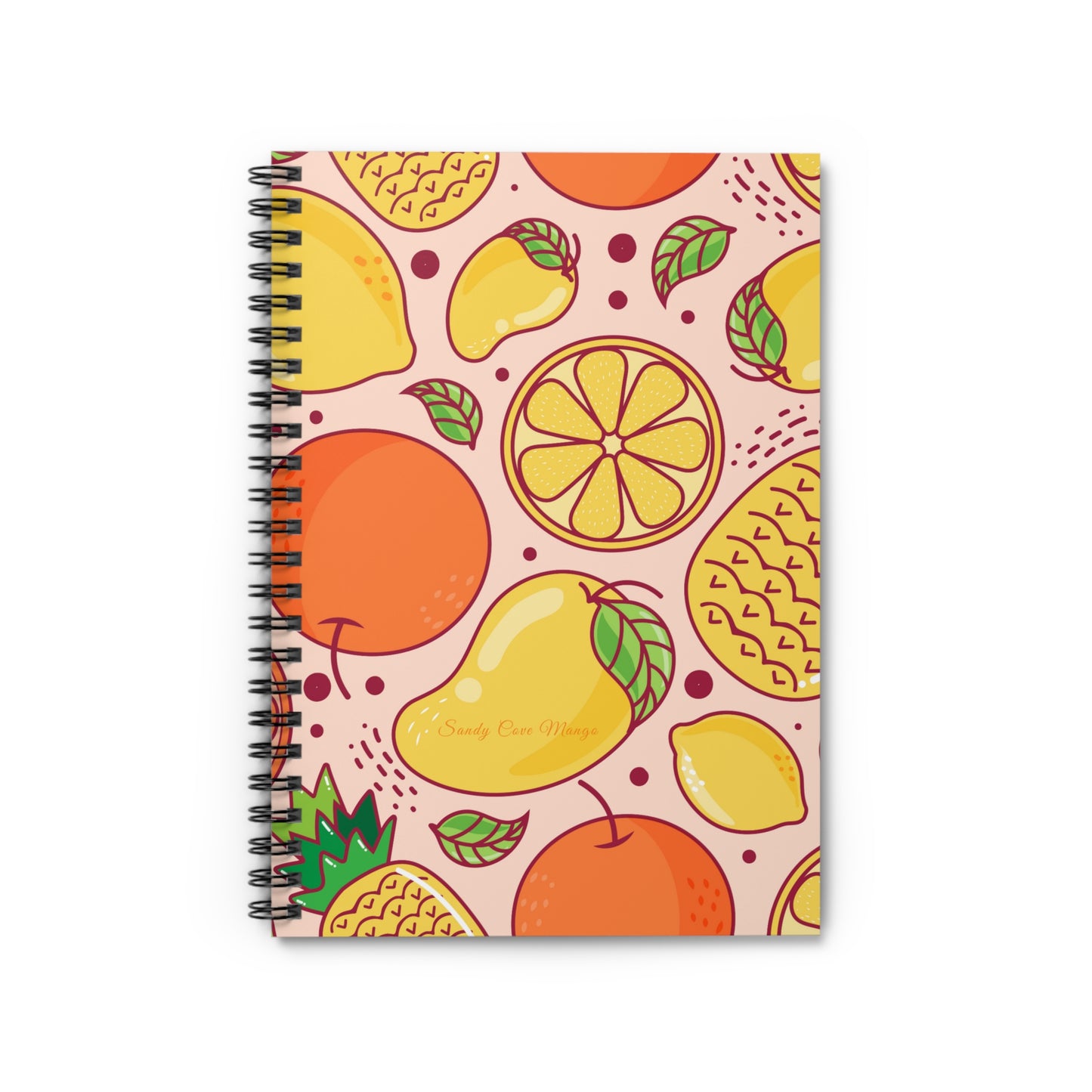 Sandy Cove Mango Tropical Frui Spiral Notebook - Ruled Line (Available in USA only)