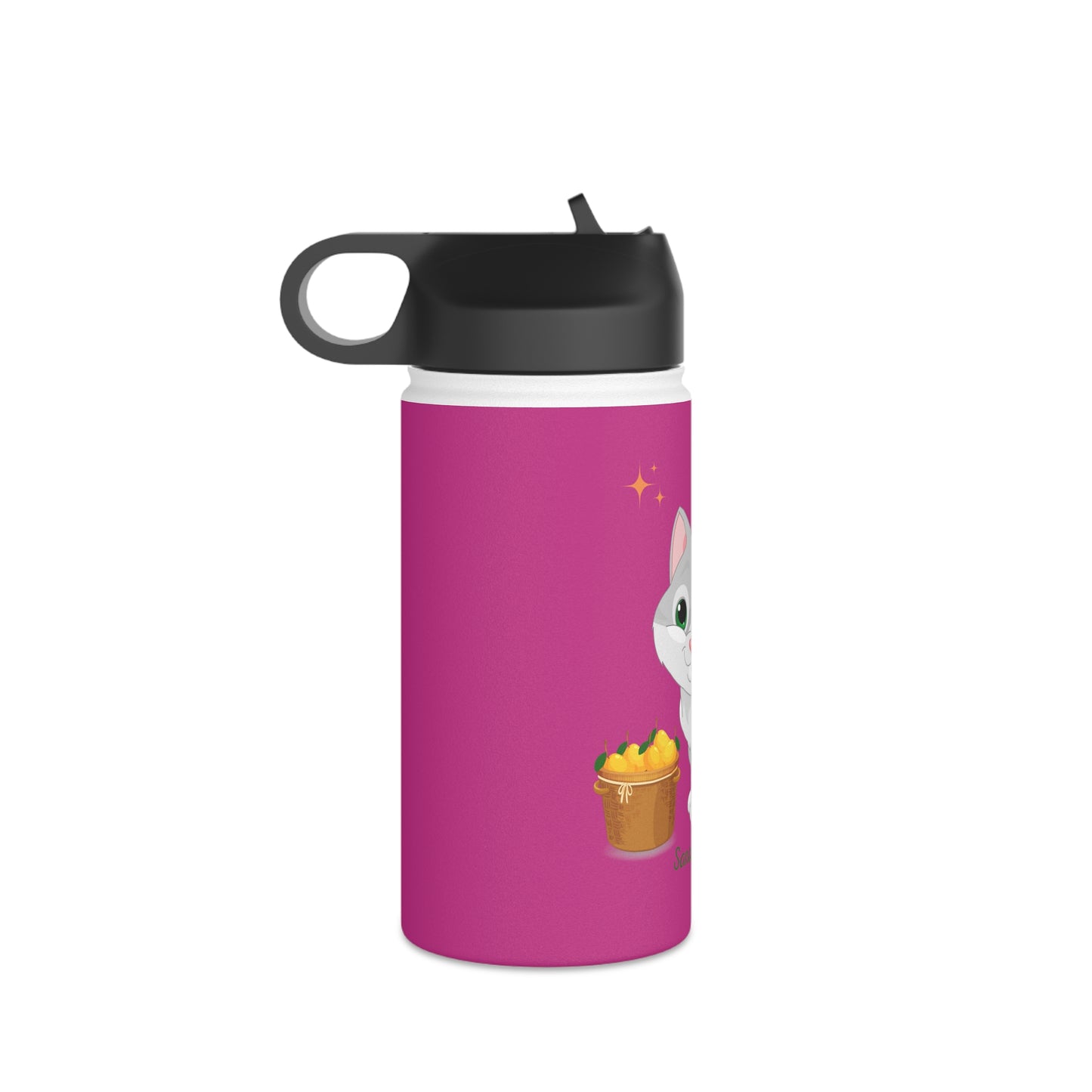 Sandy Cove's Delicious Mangoes Kitten Stainless Steel Water Bottle, Standard Lid