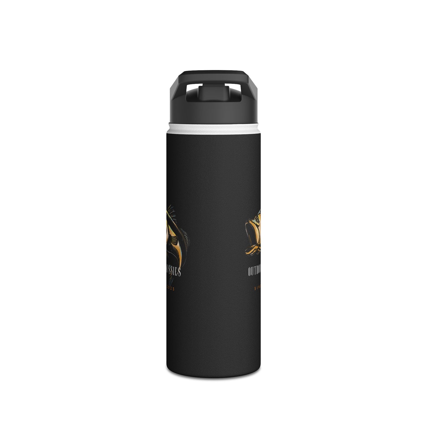 Outdoor Aussies Fishing Stainless Steel Water Bottle, Standard Lid