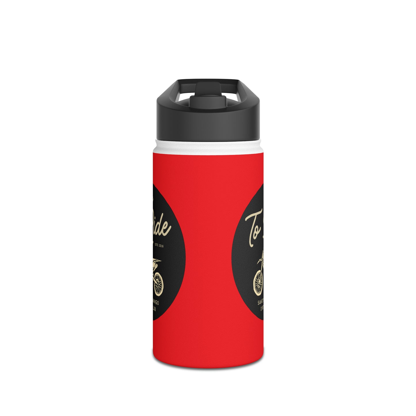 Sandy Cove Mango Born to Ride Red Stainless Steel Water Bottle, Standard Lid