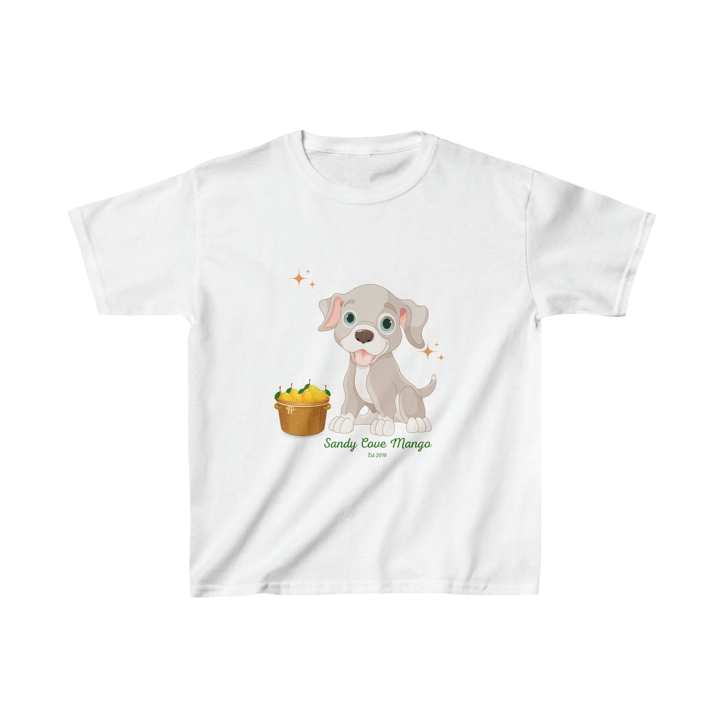 Sandy Cove Delicious Mangoes Puppy Kids Cotton™ Tee