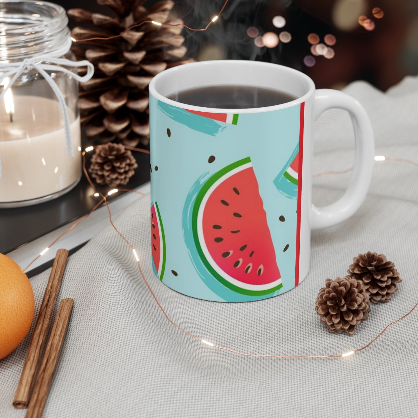 SCMP Watermelon Ceramic Coffee Cups, 11oz, 15oz