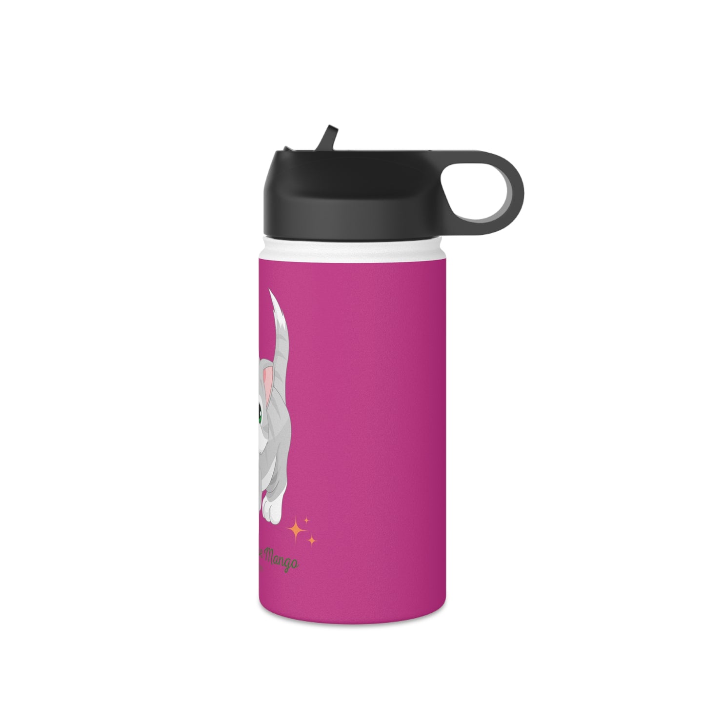 Sandy Cove's Delicious Mangoes Kitten Stainless Steel Water Bottle, Standard Lid