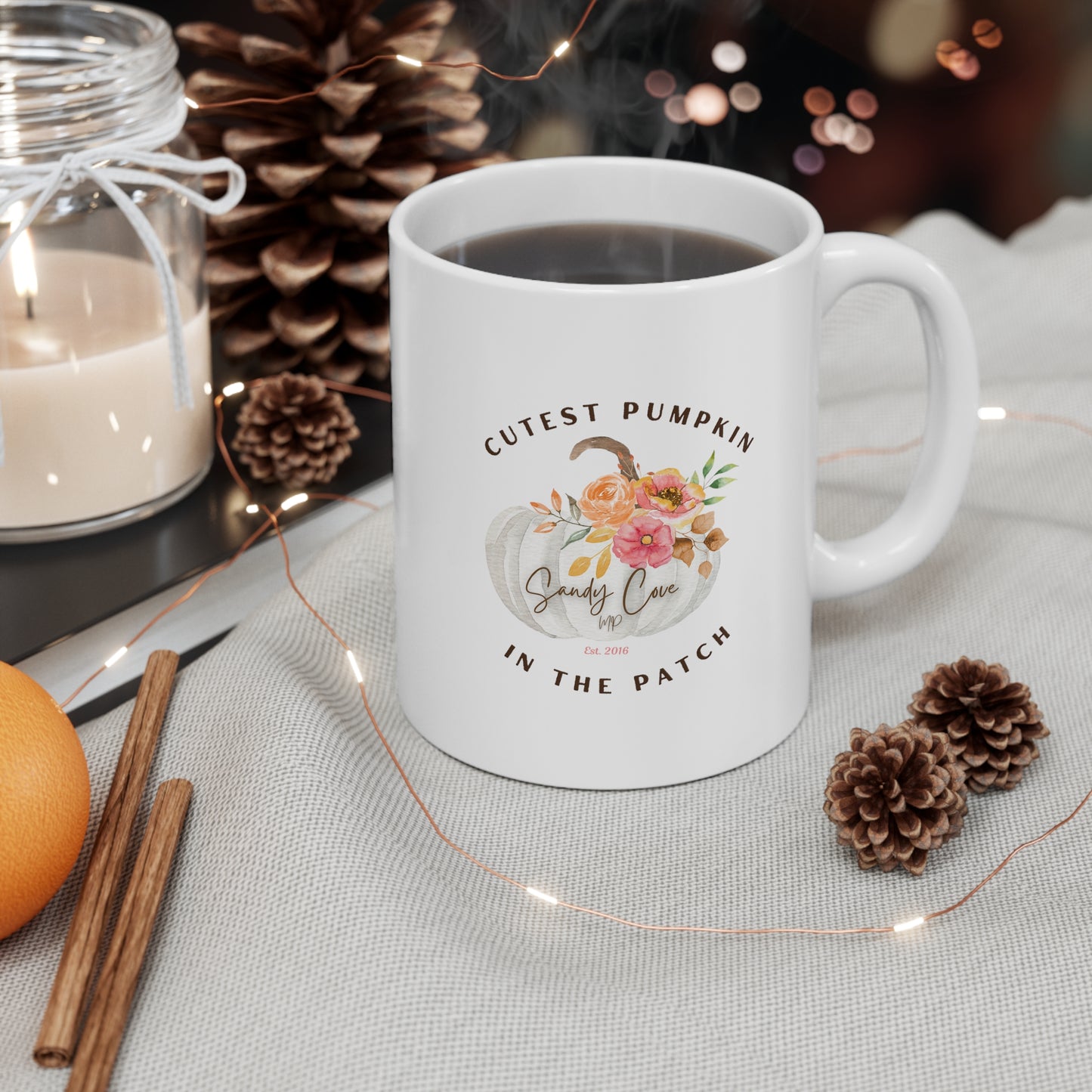 Sandy Cove MP Cutest Pumpkin in the Patch Ceramic Coffee Cups, 11oz, 15oz