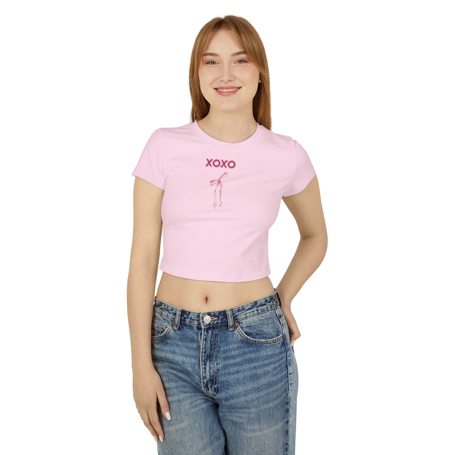 XOXO Bow Women's Baby Tee