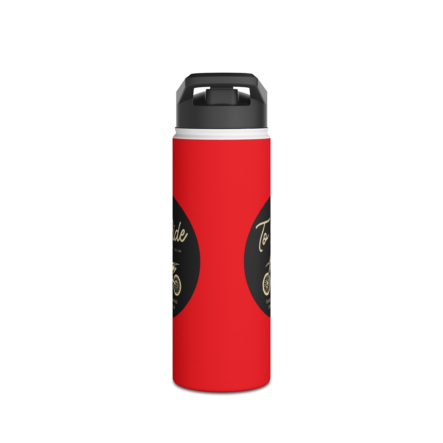 Sandy Cove Mango Born to Ride Red Stainless Steel Water Bottle, Standard Lid