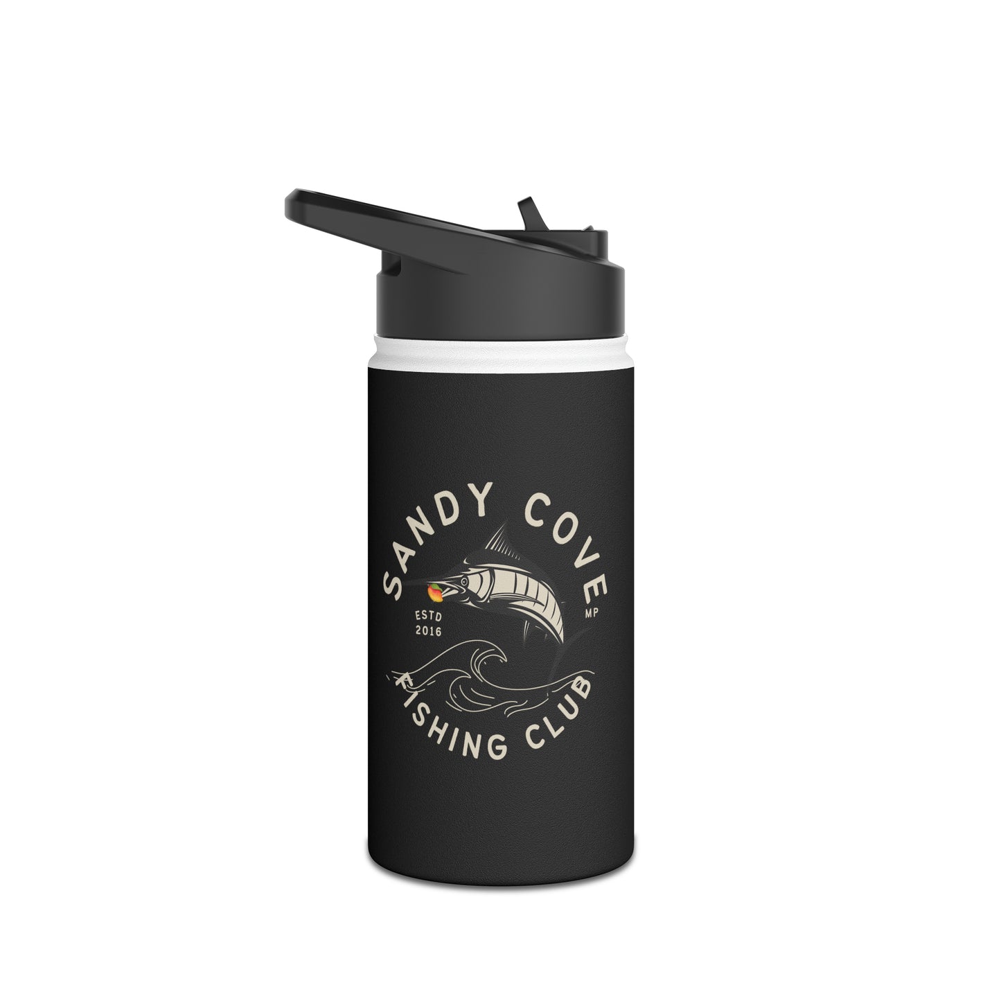 Sandy Cove MP Marlin Fishing Club Stainless Steel Water Bottle, Standard Lid