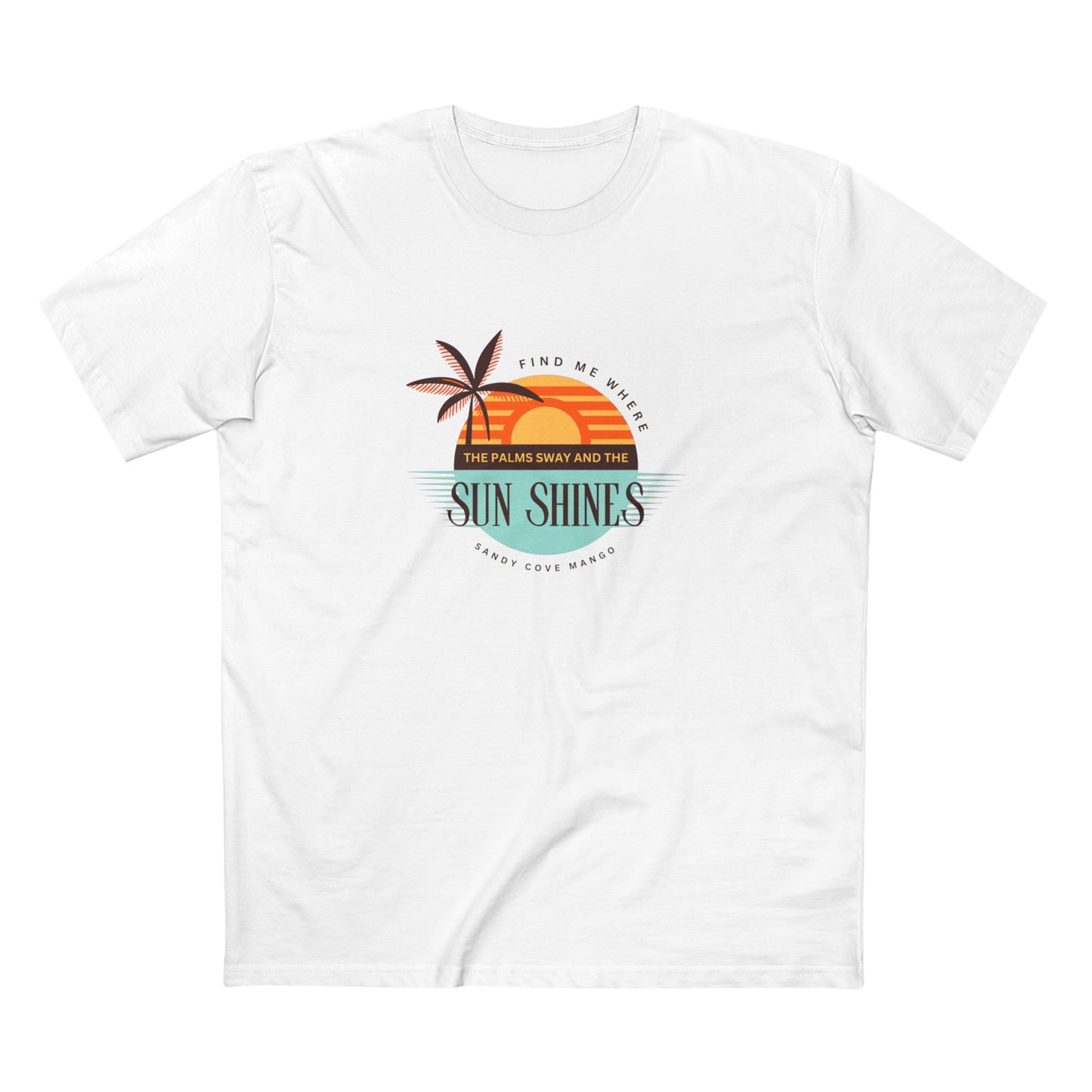 Sandy Cove Mango Sunset Men's Staple Tee