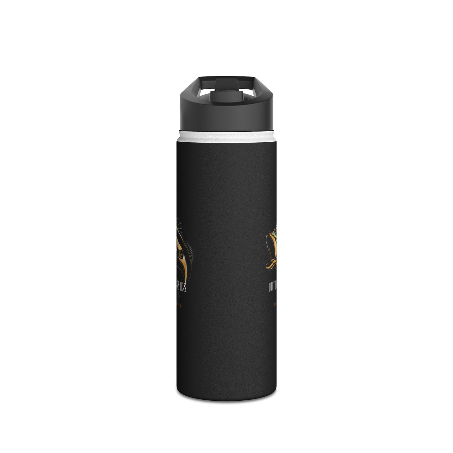 Outdoor Aussies Fishing Stainless Steel Water Bottle, Standard Lid