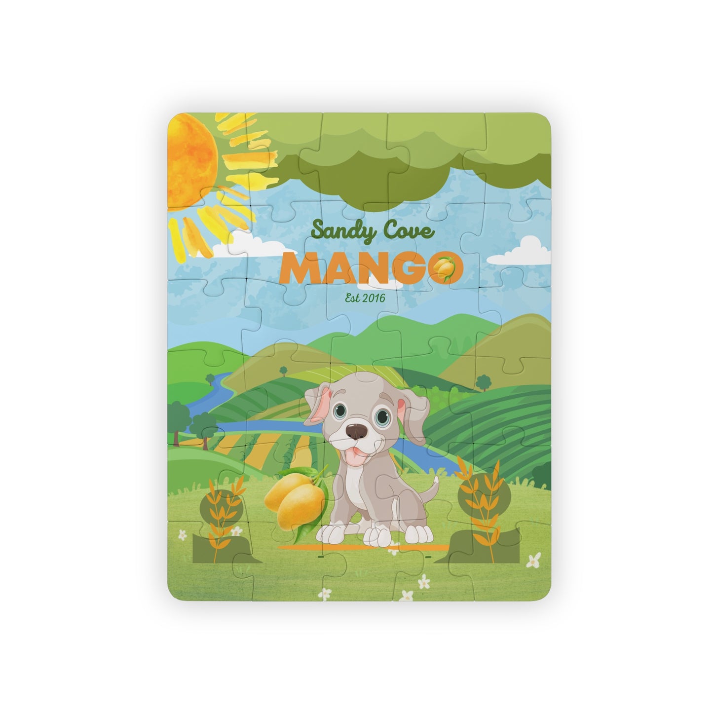 Sandy Cove's Delicious Mangoes Puppy Kids' Puzzle, 30-Piece (Printed in USA)