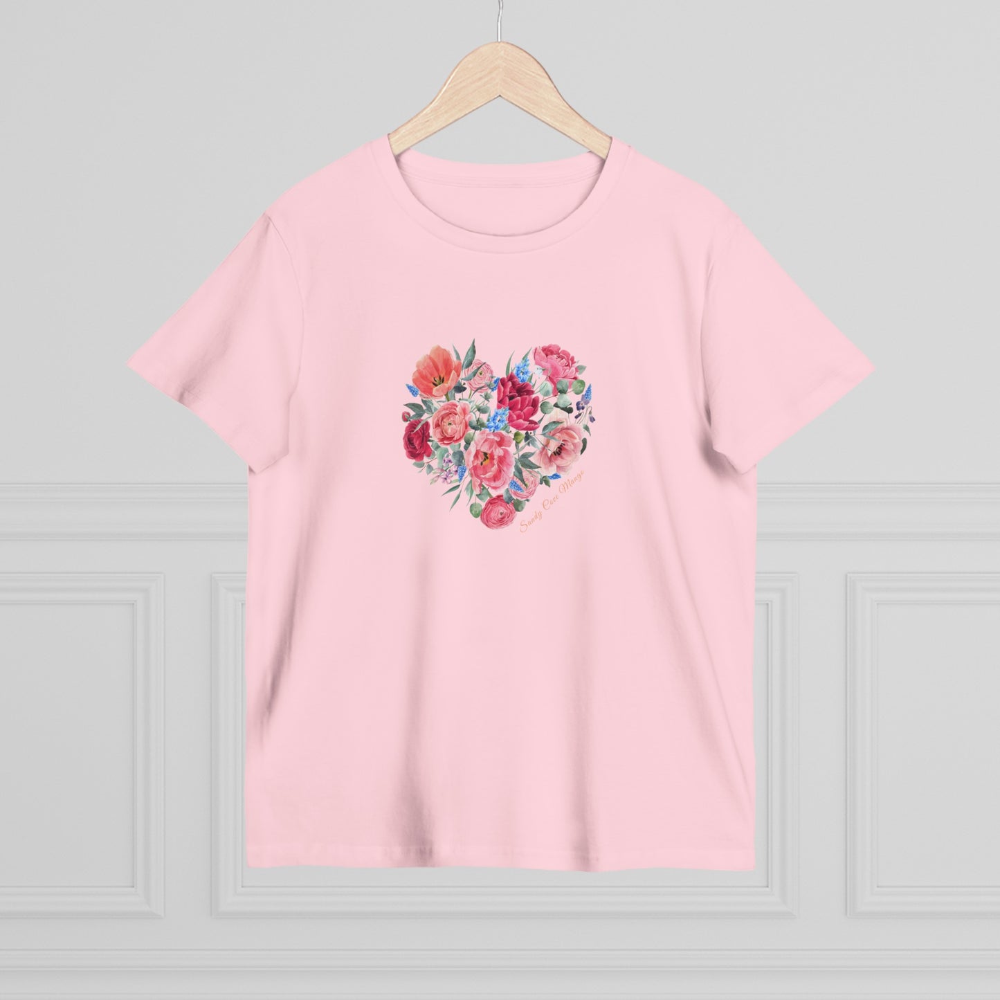 Sandy Cove Mango Spring Flowers Women’s Maple Tee