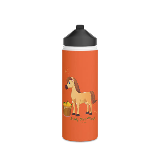 Sandy Cove's Delicious Mangoes Foal Stainless Steel Water Bottle, Standard Lid