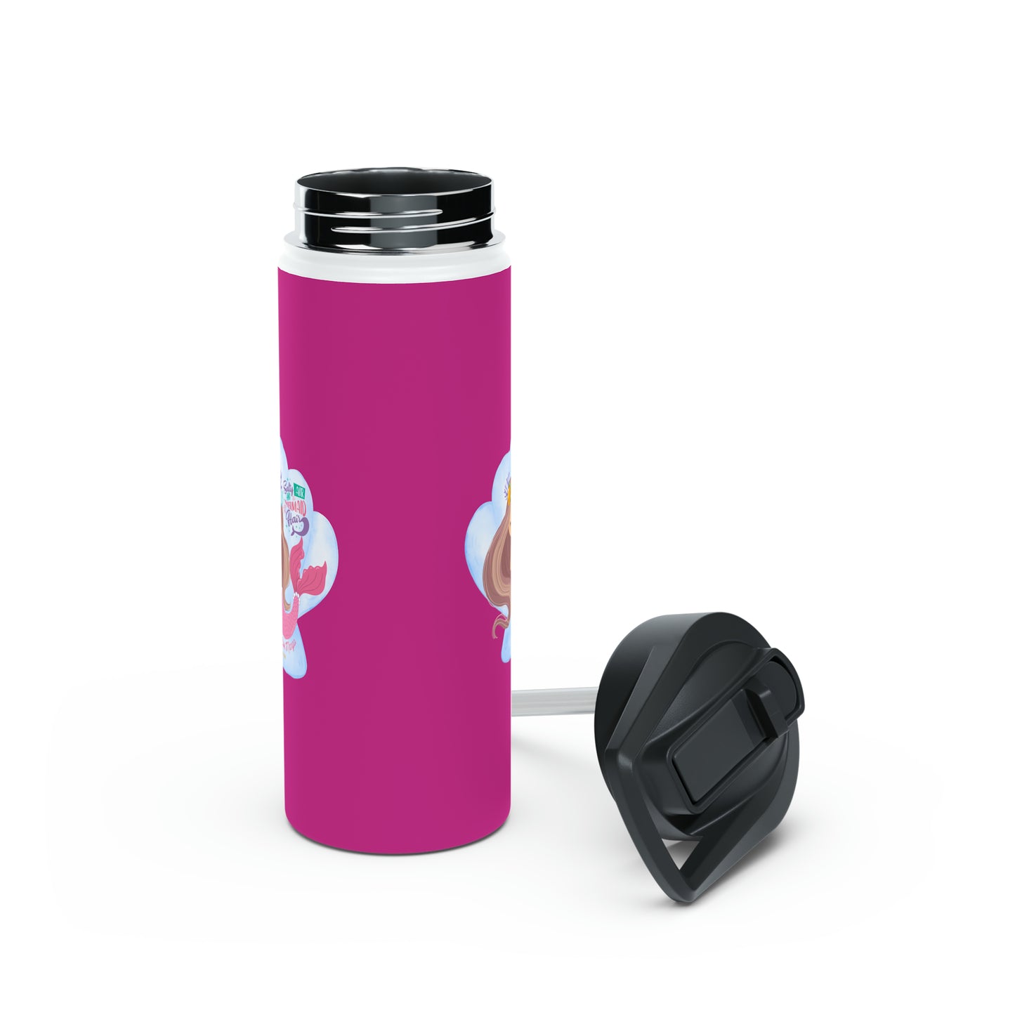 Sandy Cove Mango Salty Air Mermaid Stainless Steel Water Bottle, Standard Lid