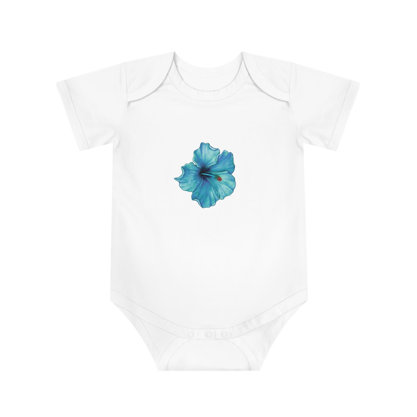 Hibiscus Baby Short Sleeve Bodysuit