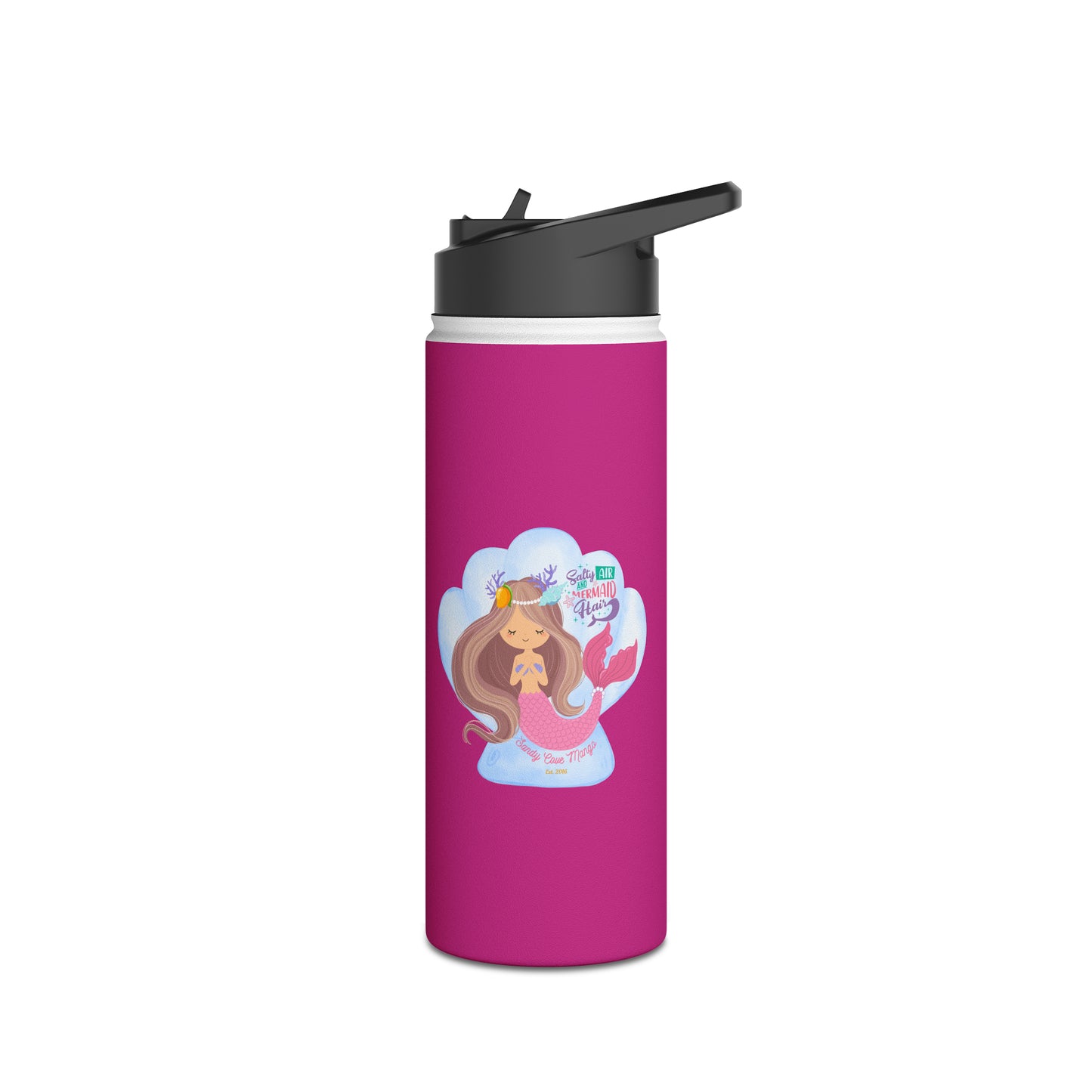 Sandy Cove Mango Salty Air Mermaid Stainless Steel Water Bottle, Standard Lid