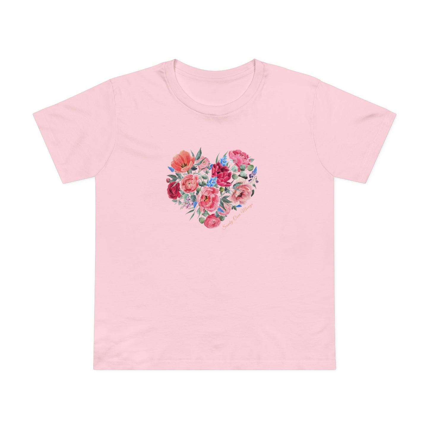 Sandy Cove Mango Spring Flowers Women’s Maple Tee