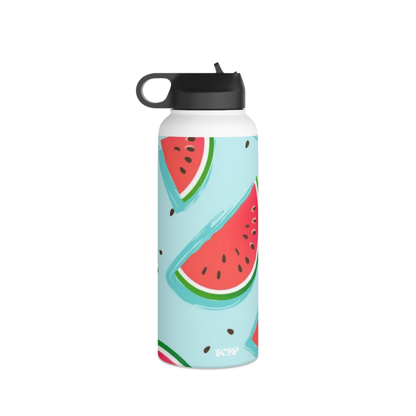 SCMP Watermelon Stainless Steel Water Bottle, Standard Lid