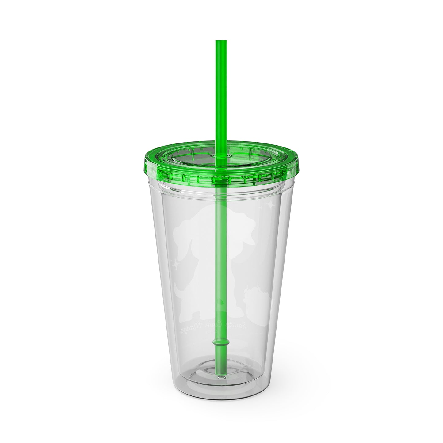 Sandy Cove's Delicious Mangoes Puppy Sunsplash Tumbler with Straw, 16oz (Printed in USA)