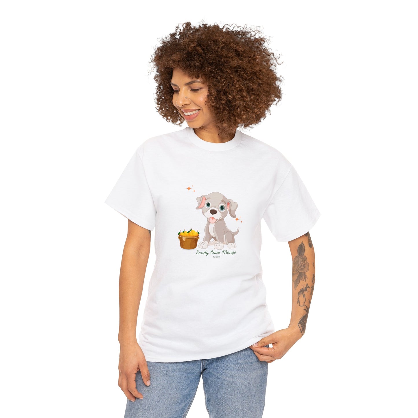 Sandy Cove's Delicious Mangoes Puppy Women's Cotton Tee