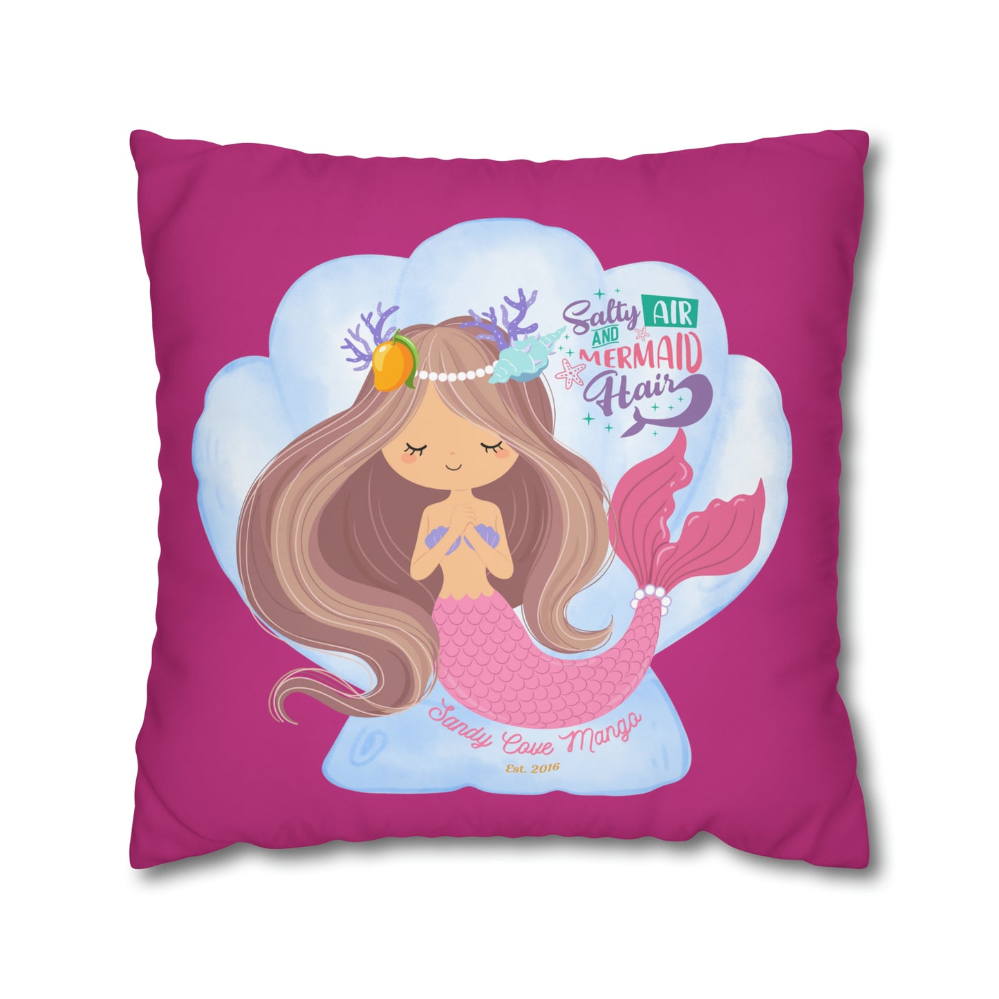 Sandy Cove Mango Salty Air Mermaid Pillowcase