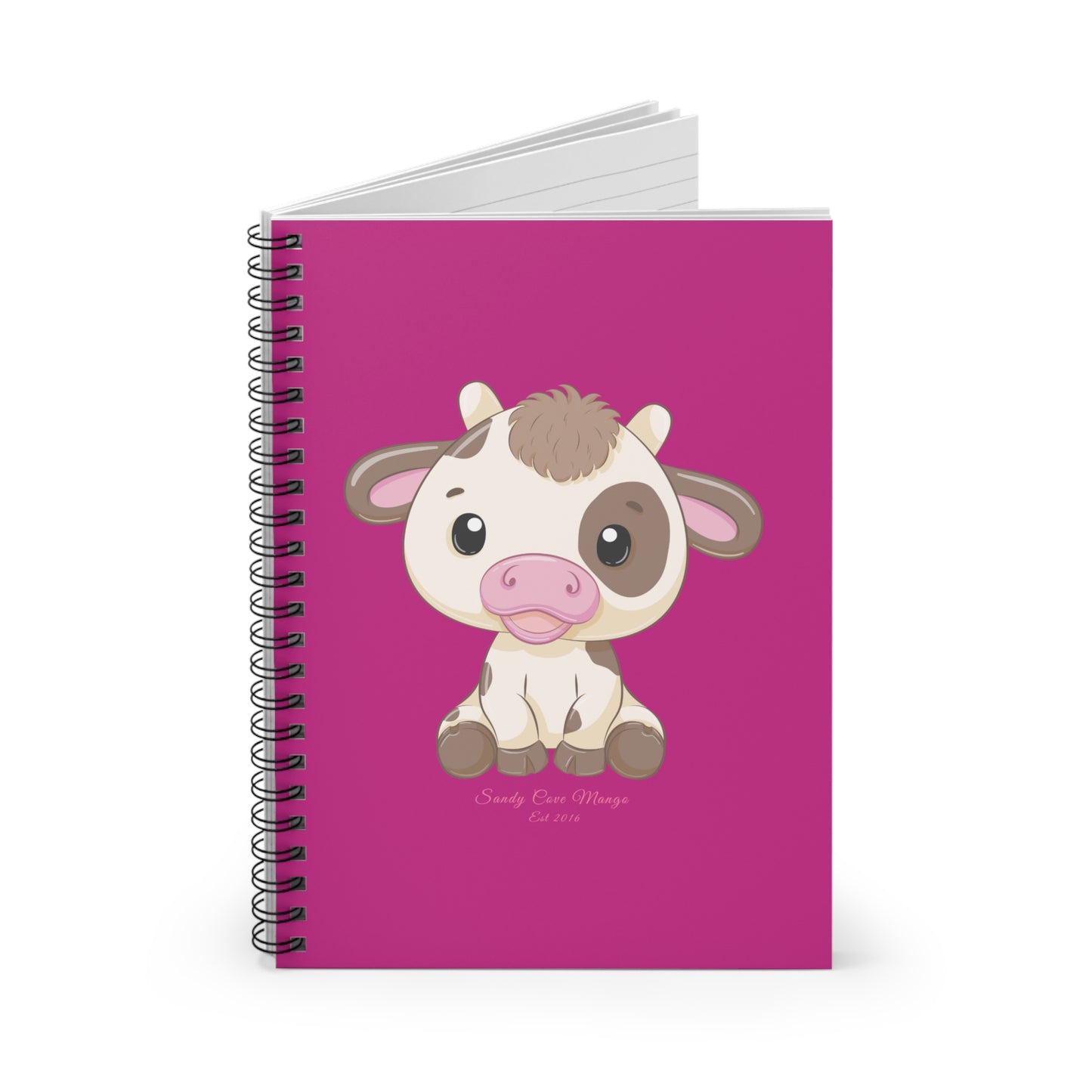 Sandy Cove Mango Cute Cow Spiral Notebook - Ruled Line (available in USA only)