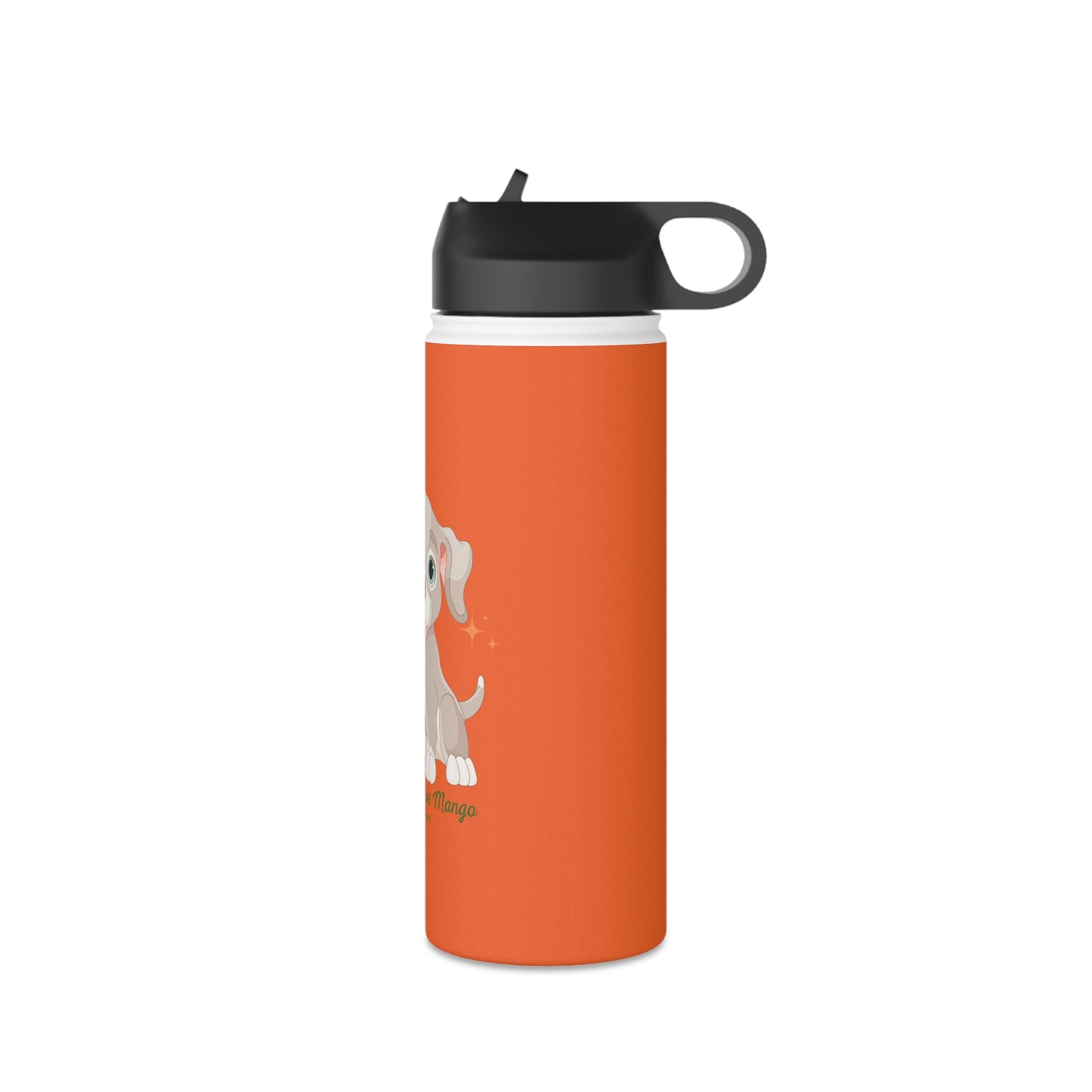 Sandy Cove's Delicious Mangoes Puppy Stainless Steel Water Bottle, Standard Lid