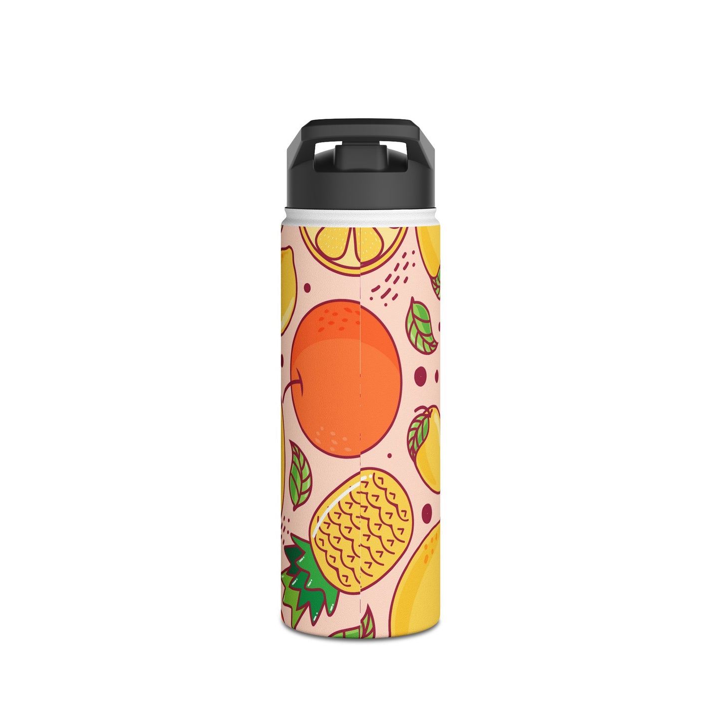 Sandy Cove Mango Tropical Fruit Stainless Steel Water Bottle, Standard Lid