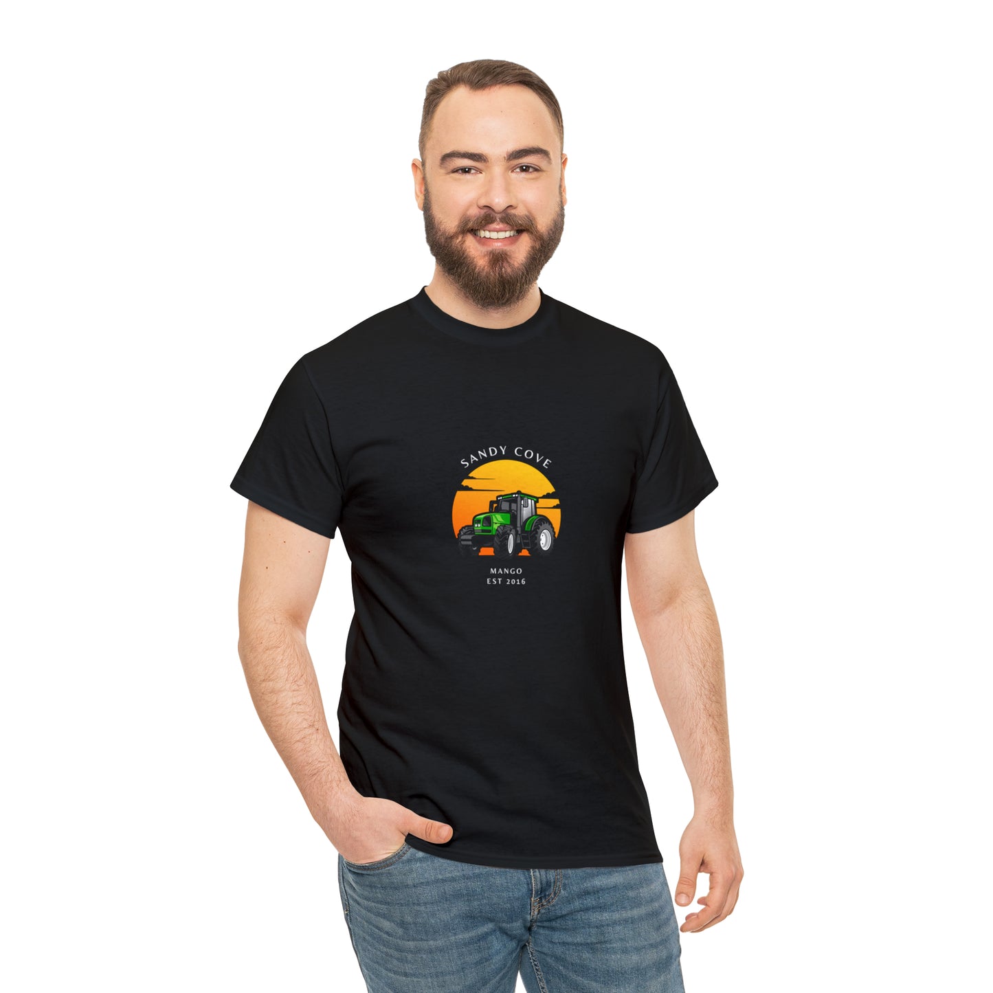 Sandy Cove Mango Tractor Unisex Heavy Cotton Tee