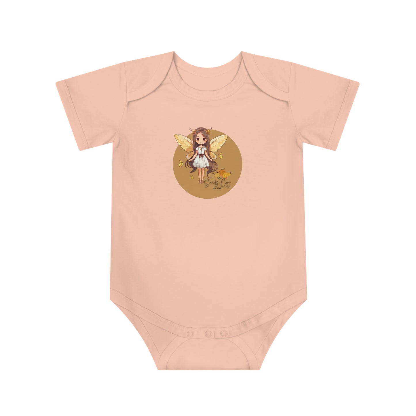 Sandy Cove Pumpkin Fairy Baby Short Sleeve Bodysuit