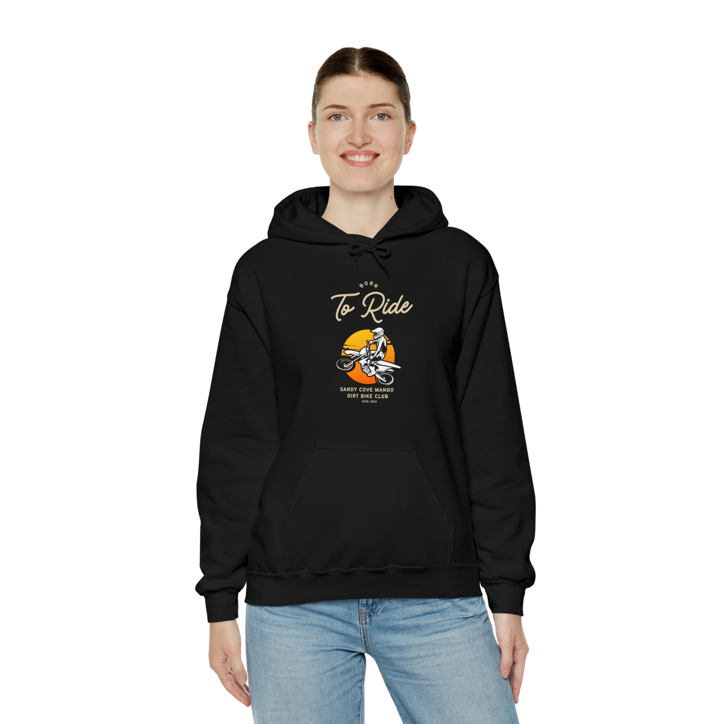 Sandy Cove MP Born to Ride Dirt Bike Unisex Heavy Blend™ Hooded Sweatshirt