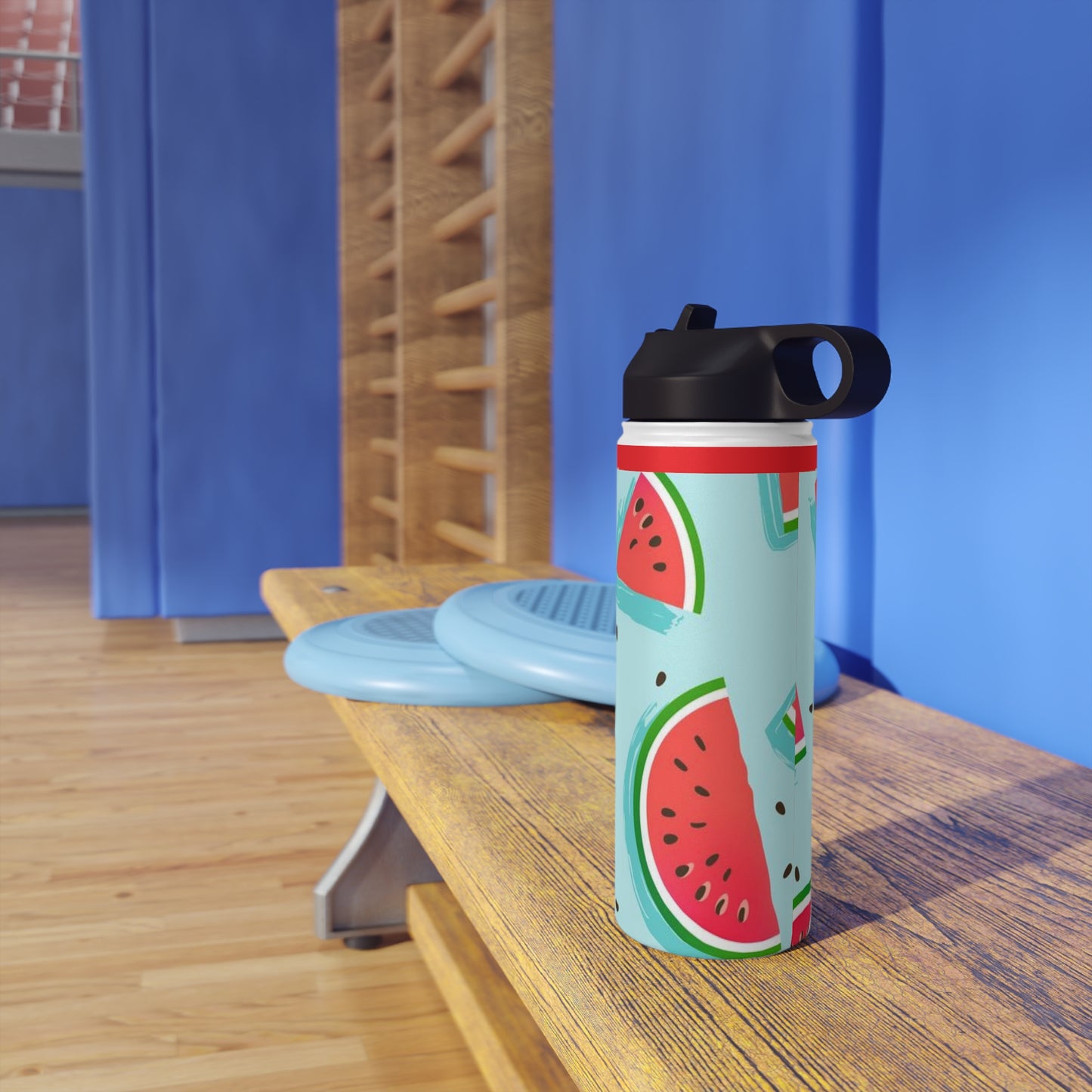 SCMP Watermelon Stainless Steel Water Bottle, Standard Lid